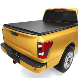YITAMOTOR Soft Tri-Fold Tonneau Cover Fits for Nissan Frontier(NO México) 5ft Bed 2005-2025, Effortless Installation, Improved Fuel Efficiency, and Unsurpassed Durability