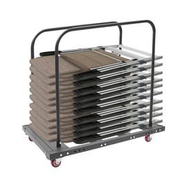 RibasuBB Folding Table Cart, Holds 10 Folding Round Tables, Heavy Duty Panel Dolly for Garage, Home, Warehouse, Party Event Hotel Furniture