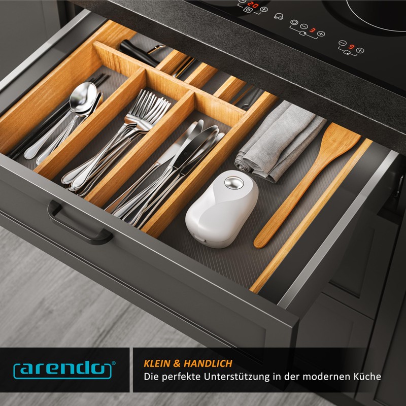 Arendo - One Touch electric can opener - with automatic