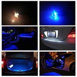 LEDpartsNow Interior LED Lights Replacement for MAZDA 3 2014 Blue Accessories Package Kit (6 Pieces)