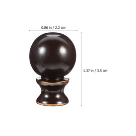 OSALADI Lamp Finials Caps 2pcs Lamp Shades Finials Cap Knob Lamp Decoration for Lamp Harp Holder Brushed Nickel Coffee Lamp Shade Screw Caps (Screw Mouth 0.5CM)