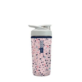 Sok It BotlSok Protein Blender Shaker Bottle Sleeve Insulated Neoprene Cover (Pink Terrazzo, Fits 28oz Blender)