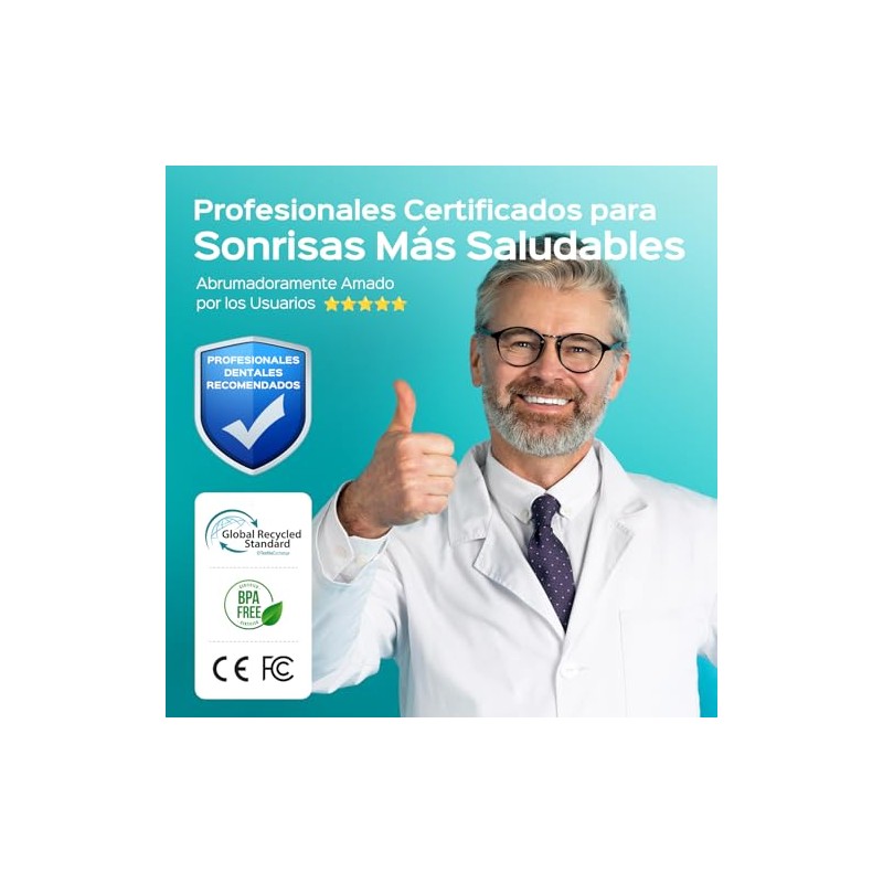 COSLUS C20 Irrigador Bucal Profesional, Pulsos de Alta Frecuencia, Negro