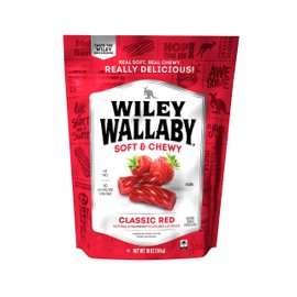Wiley Wallaby Licorice 10 Ounce Classic Gourmet Soft & Chewy Australian Red Licorice Candy Twists, 1 Pack