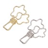100pcs Binder Clips Gold Silver Flower Shape Metal Hollowed Long
