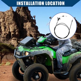Hihaha 7081341 7081543 2203932 Throttle Cable for Polaris RZR 800 EFI 2008-2010 for Polaris RZR S 800 EFI 2009-2010/Inner Throttle Cable Accessories/Durable Metal Plastic/1Pcs Black