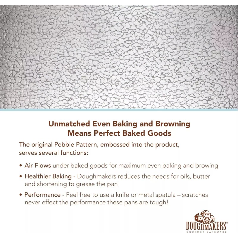 Doughmakers 9 Inch Square Baking Pan Commercial Grade Aluminum Healthy