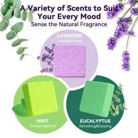 Shower Steamers Aromatherapy 6 Pack Gifts for Women Mom Men, Gifts for Her Stress Relief Home Spa, Birthday Gift Lavender Natural Essential Oil Self Care Relaxation Shower Bombs Teen