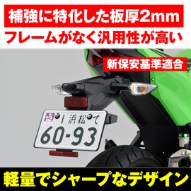 Daytona 99680 Motorcycle License Plate Holder, 126 cc or Larger, Lightweight, Stabilizer, Includes Reflector, Black, Compatible with 2021 Standards