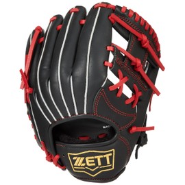 ZETT BJGB77410C Boys Soft Grab, Acro Catch, All-round, Black x Red, Right Throw, Size: SS