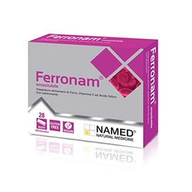 Ferronam orosolubile, integratore alimentare di Ferro, 28 bustine
