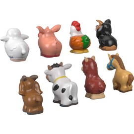 Fisher-Price Little People Toddler Toys Farm Animal Friends 8-Piece Figure Set for Pretend Play Ages 1+ Years