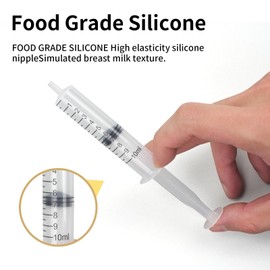 CZTNNZK Professional Reusable Puppies Feeding Syringes for Newborn Kittens, Puppies, Pets, Wildlife, Rabbits, Squirrel,Small Animals (4Nipple+2 Syringes)