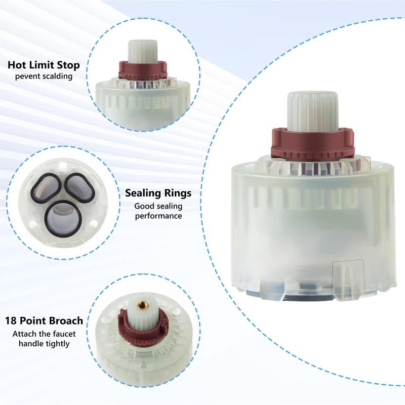 Dreyoo 1 Pack Pressure Balance Cartridge Compatible with American Standard