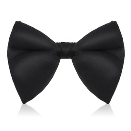 Black Bowties Men, Oversized Bow Tie for Men, Pre-tied Adjustable Formal Tuxedo Silk Bowtie for Wedding Banquets Formal Wear