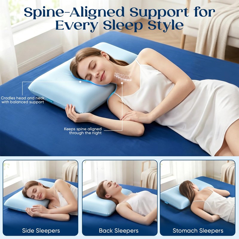 Cooling Gel Pillow for Hot Sleepers, Keep Cool Memory Foam