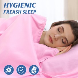 HunnmingRe 6 Pack Sleeping Bag Liner Ultralight Travel Sheets Bulk Adult Sleep Sack Camping Sheets Portable Sleeping Bag Liners for Camping Backpacking Traveling Business Trips Hotels Hostels