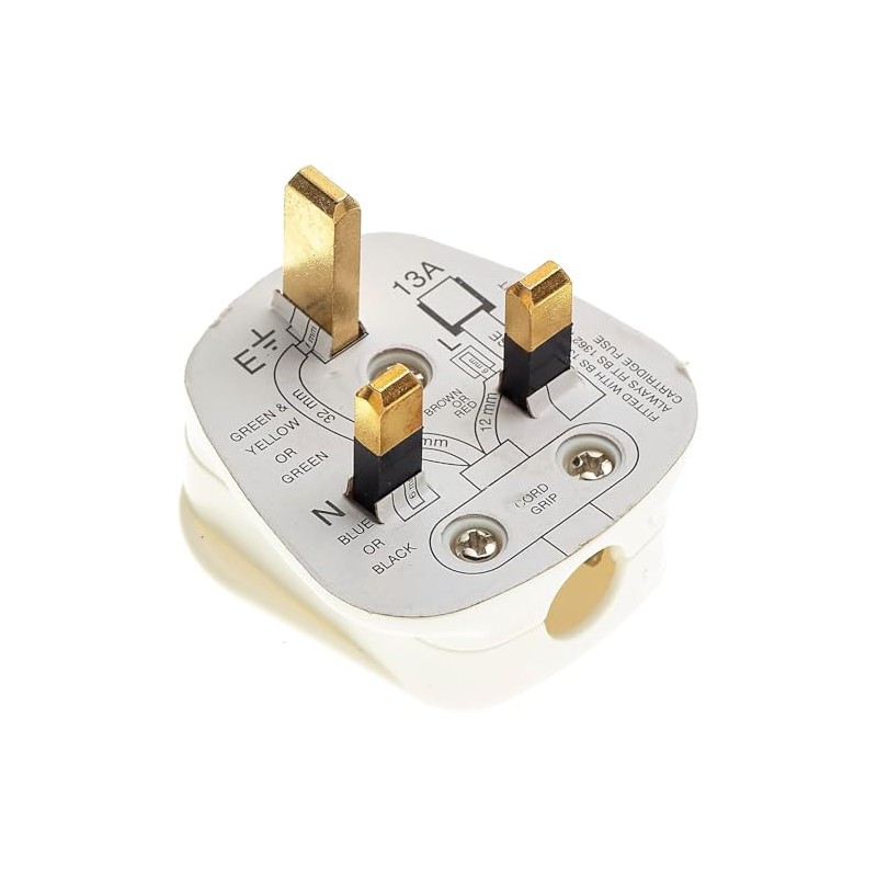 UK 3 Pin Plug, Fused Plug, Rewireable 3 Pin Plug