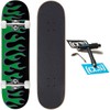 CCS Flames Skateboard Complete - Black/Green - 8.125" x 32.00"