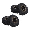 4Pcs Brass Wheel Tire Set 1.2in Hub Replacement for Traxxas