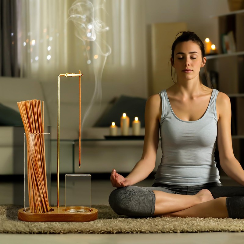 2 in 1 Incense Holder for Sticks, Anti-Ash Flying Incense