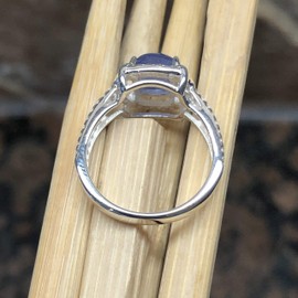 Genuine Blue Tanzanite 925 Solid Sterling Silver Engagement Ring Size 5, 6, 7, 8, 9