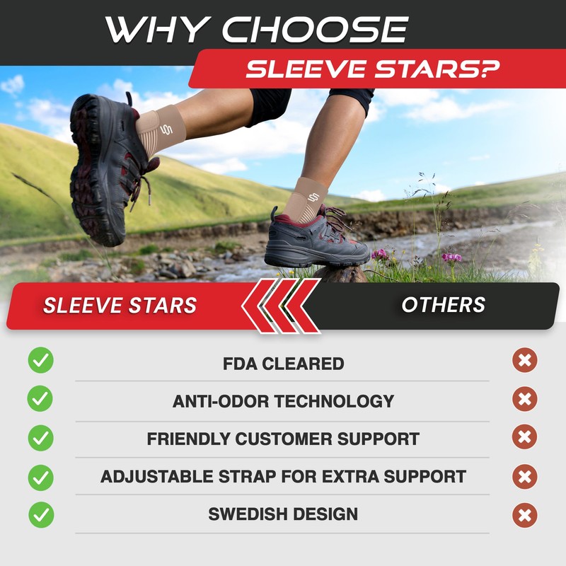 Sleeve Stars Ankle Brace - Plantar Fasciitis & Achilles Tendon