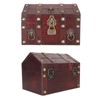 Treasure Chest Storage Box with Combination Lock Handcraft Exquisite Wood