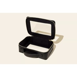 Palma Travel Clear Carry On Travel Case Organizer Large Handle with Gold Plating Truffle case