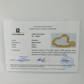 Genuine Amber Anklet From Baltic Sea Made with Polished Green & Shell Pearl 24 cm (9.4 Inches).