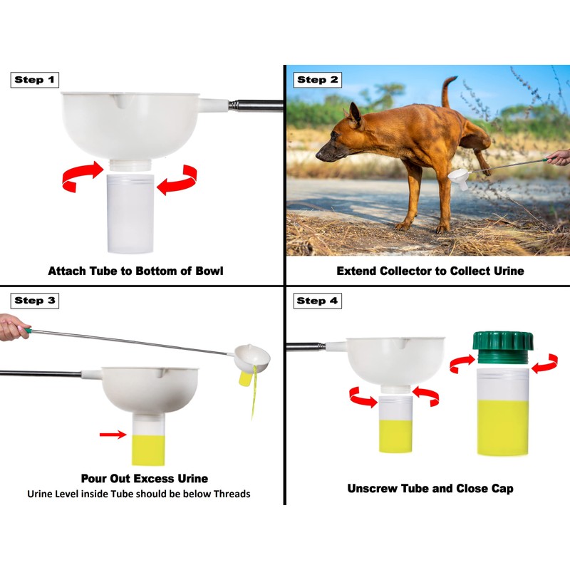 P-Scoop Telescopic Urine Collector for Medium/Large Male Dogs - with