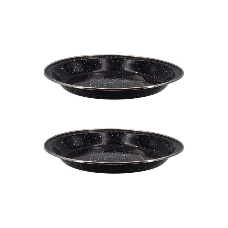 Quickdraw 2 x Enamel Camping Plates – Durable 24cm Lightweight