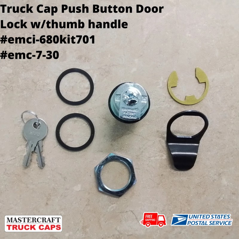 Trimark Truck Cap Push Button Door Lock and Latch