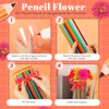 Honeydak 62 Pcs DIY Pencil Flower Arrangement for Teacher Back