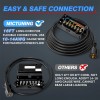 MICTUNING Heavy Duty 7 Way Plug Inline Trailer Cord with