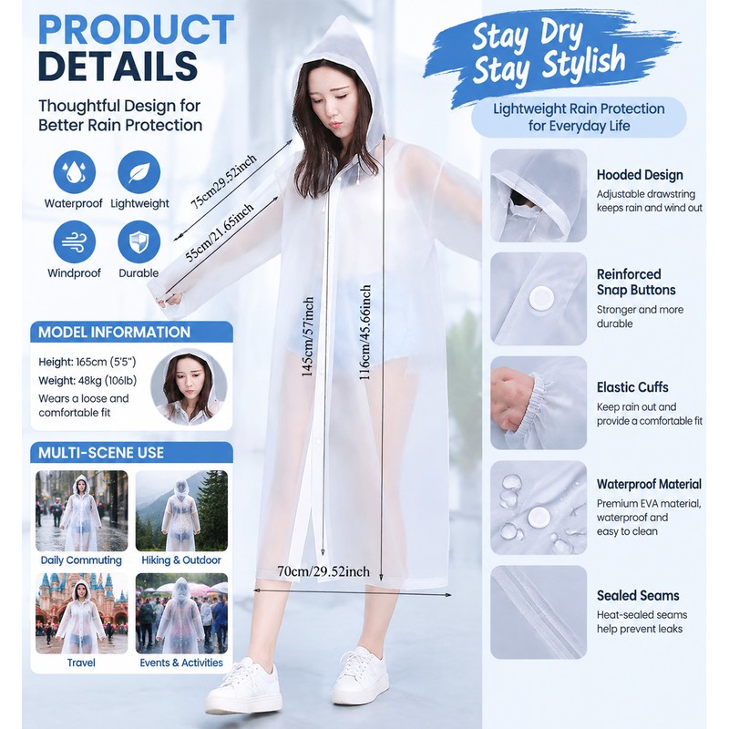 Raincoat Women Men Impermeable Thickened Waterproof Raincoat Tourism Outdoor Hiking