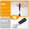 Sekonow 2Pcs Leather Keychain Wristlet, Rhinestone Inlaid Alloy Car Key