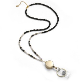 Nymerianoble Id Badge Holder with Lanyard for Women Teacher Beaded Lanyard Christmas Gifts for Coworkers Birthday Gifts for Teens Student