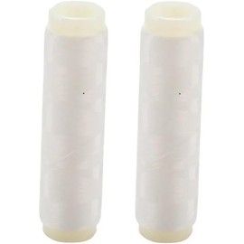 2Pcs White Fishing Thread,Bait Thread,Nylon Elastic Invisible Magic Fishing Line 0.1/0.2 mm Stretchy Fishing Line Length 656 Feet Per Spool Clear Fishings String,Monofilament Line Fishing