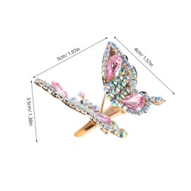 OATIPHO Moving Butterfly Hair Clips with Rhinestones Lightweight Bling Barrettes for Women for Parties Events Everyday Wear