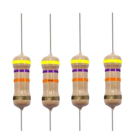 California JOS 47K Ohm Carbon Film Single Fixed Resistor 1/2 W (0.5 Watts) 5% Tolerance, (47K R, 47K ohm, 47K Ω) Resistor (10 Pack)