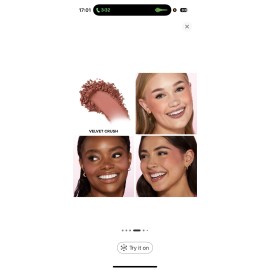 Blush Too Faced Cloud Crush Blurring Blush VELVET CRUSH .17 oz NIB