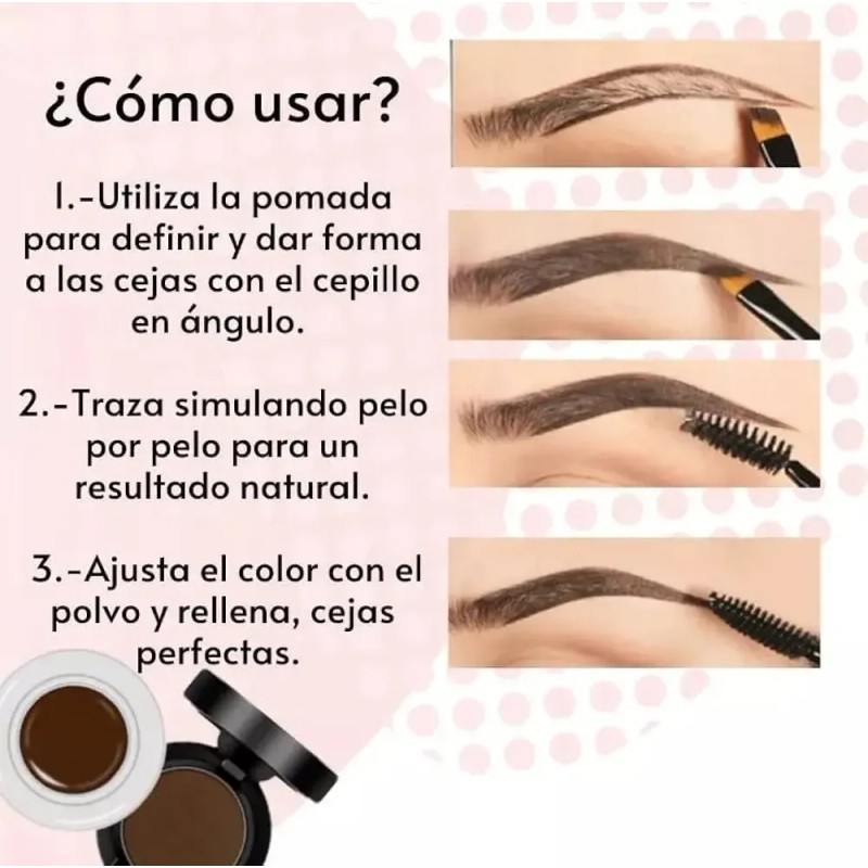 Pomada Y Sombra Para Ceja Duo + Capillo Plicador