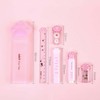 MROOFUL Cute Cat Paw Pink Pencil Case with Eraser Sharpener