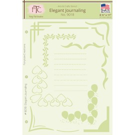Fairytale Creations Elegant Journaling Stencil, 8.5" L x 11" H