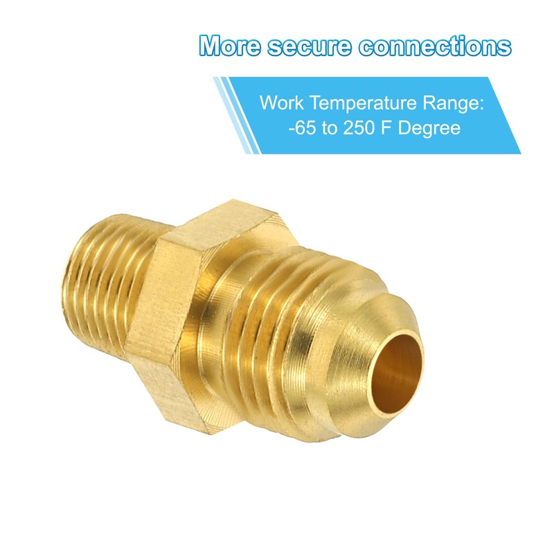 PATIKIL 1/8" Male NPT x 5/16" Male Flare Thread Flare