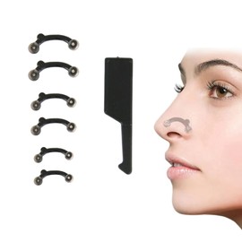 nalaina 3D Nose Pinch Nose Clip, Nose Clip, Highly Flexible, High Nose, Beautiful Nose, Small Nose, Easy, Painless, Dumpling Nose or Pig Nose, Unisex, Set of 3 Sizes