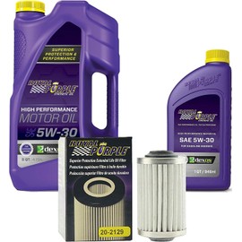 Royal Purple SAE 5W-30 Synthetic Motor Oil – 6 quarts and a 20-2129 Oil Filter