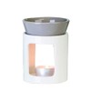 Casablanca Duftlampe Aromabrenner DUO aus Keramik · weiß/grau Höhe 11
