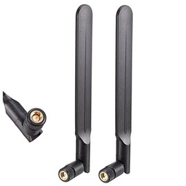 2-Pack 4G LTE Antenna 10dBi SMA Male （Inner pin Cellular Antenna for 4G LTE Wireless CPE Router Hotspot Cellular Gateway Industrial IoT Router Trail Camera Game Camera Outdoor Security Camera